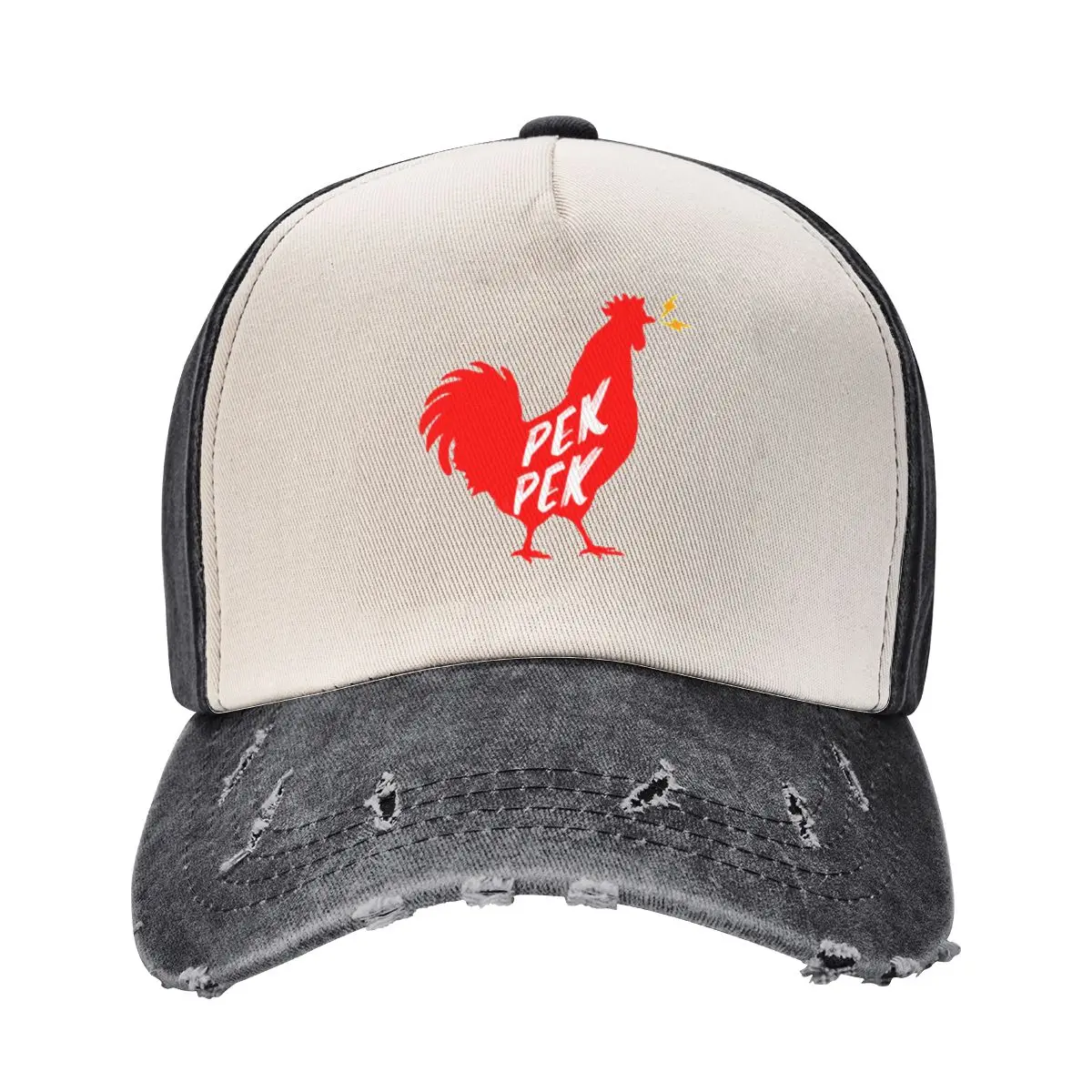 PEKPEK ROOSTER SOUND PINOY WORD RED Baseball Cap Sun Cap Bobble Hat Golf Hat Men Golf Wear Women's