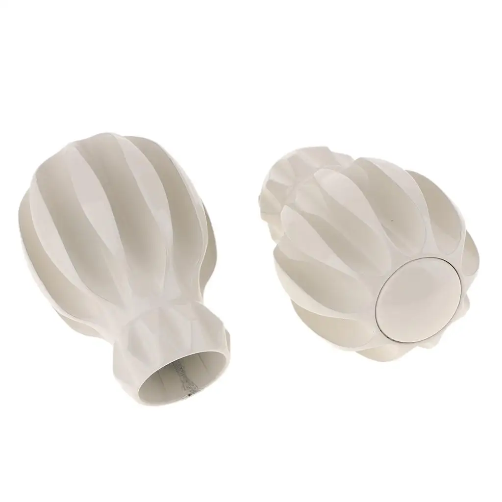 Vintage Retro Curtain Pole Ends Aluminium Alloy Rod Finials Head Caps for Bedroom Window Drapes