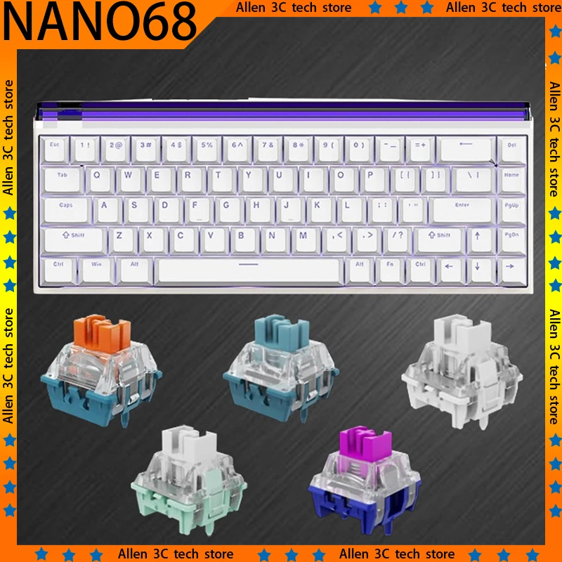 Original FGG Madlions NANO68 Pro Mechanical Keyboard Magnetic Switch Wired 8KHz 0.01mm RGB Custom Gamer Pc Gaming Keyboards