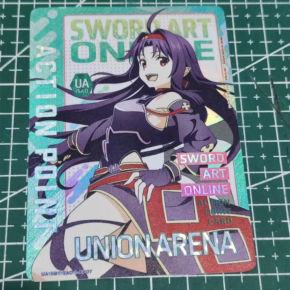 Anime UA UNION ARENA Collection Card Sword Art Online Konno Yuuki AP Signature Card Textured Refractive Flash Gifts