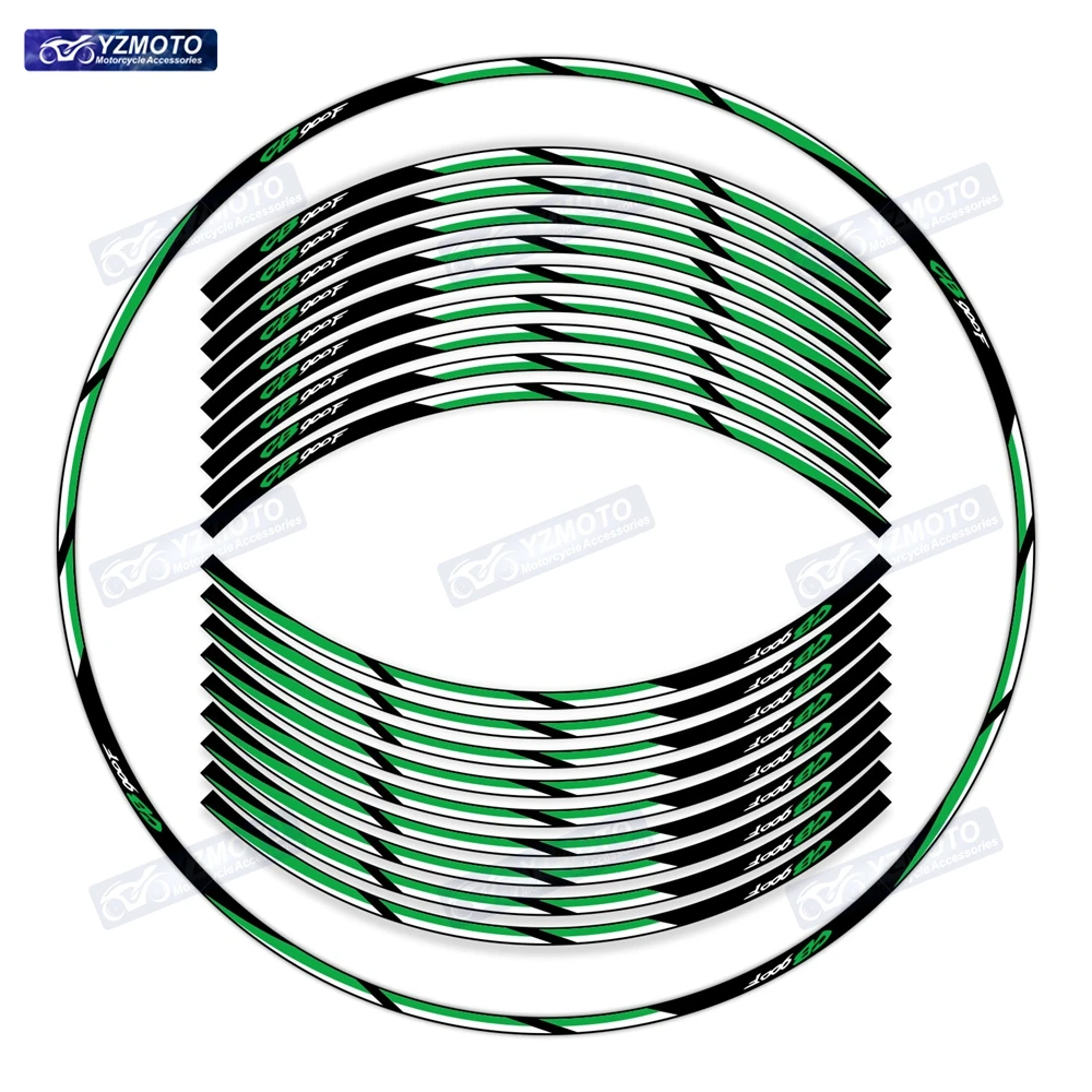 For Honda CB900F CB 900F Motorcycle 17 Inch Front And Rear Wheel Sticker Hub Decal Modified Reflective Decorative Rim Stickers 5