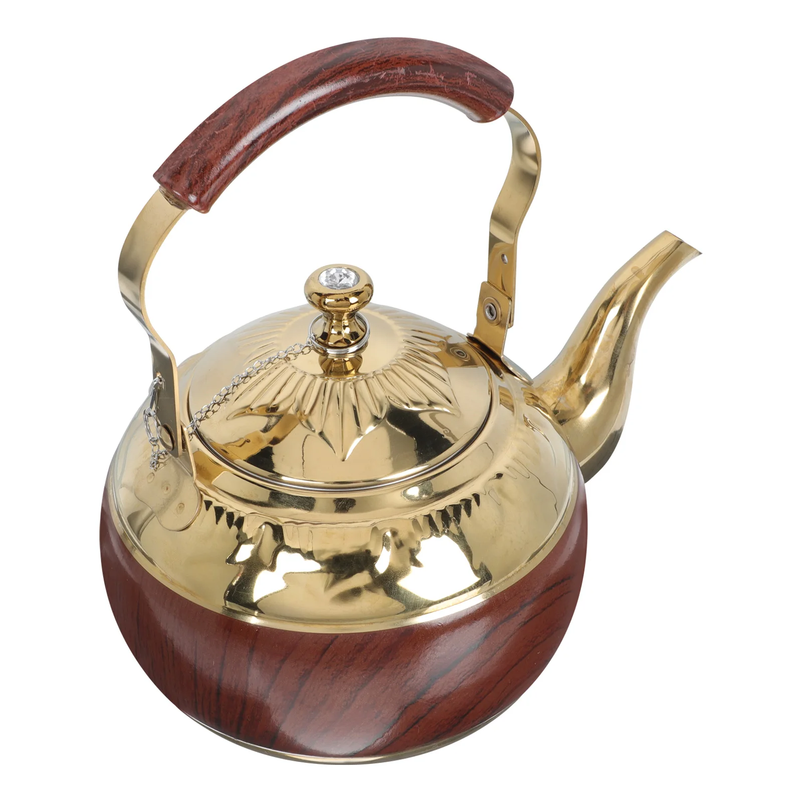 

Stainless Steel Tea Kettle Large Capacity Stovetop Water Boiling Pot Heat Resistant Handled Metal Teapot For Coffee Milk