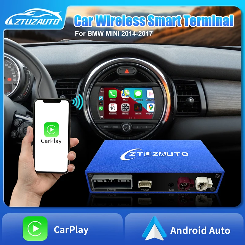 Wireless Carplay Android Auto for BMW Mini Cooper Clubman F55 F56 F54 F57 NBT System 2014-2017 Year, Support Reverse Camera