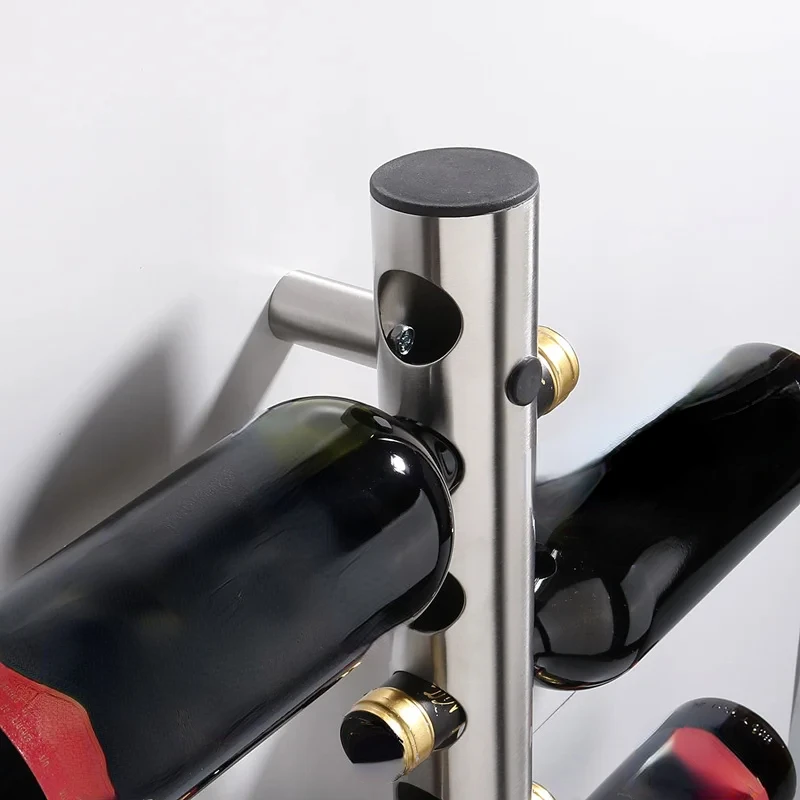 

Creative Design Wine Holders Stainless Steel Rack Mounted BottleWine Stand Shelf Wall Drinks
