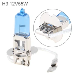 12V H3 5000K 55W White Light Super Bright Car Xenon Halogen Lamp Auto Front Headlight Fog Bulb