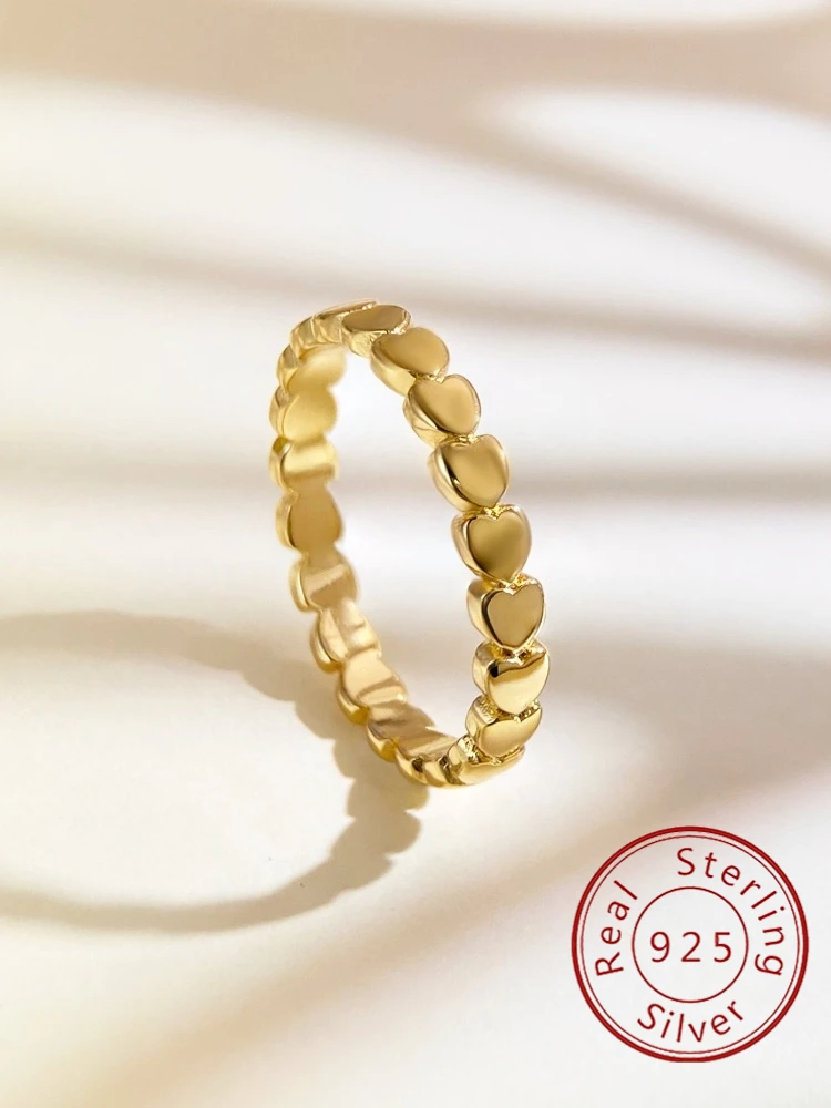 

Классическое блестящее кольцо из стерлингового серебра 925 пробы с сердечком любви и цирконом для женщин, юбилейная свадьба, повседневная одежда, роскошные изящные ювелирные изделия