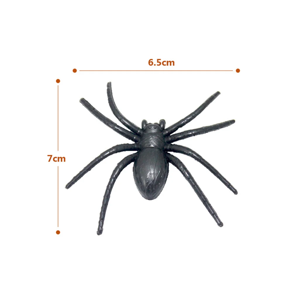 4 pcs Plastic Fake Spider Practical Jokes Props Realistic Rubber Spider for Prank Halloween Party halloween spider