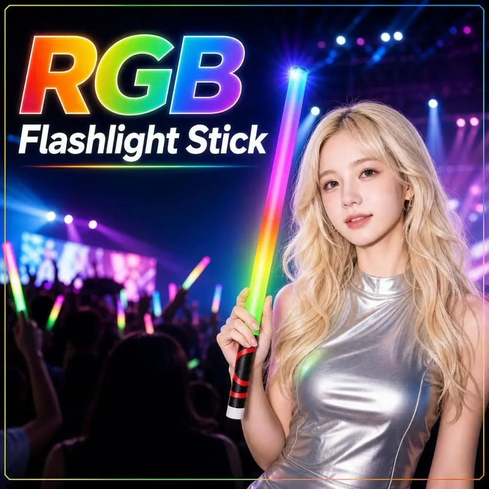 27Inch LED Flashlight Stick 3 Brightness Modes Rechargeable Bendable LED Light Waterproof Long Battery Life