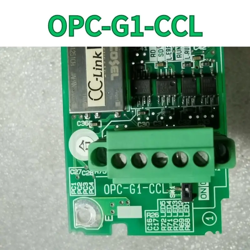 

second-hand OPC-G1-CCL, G1 series MEGA frequency converter CC Link communication card test OK Fast Shipping