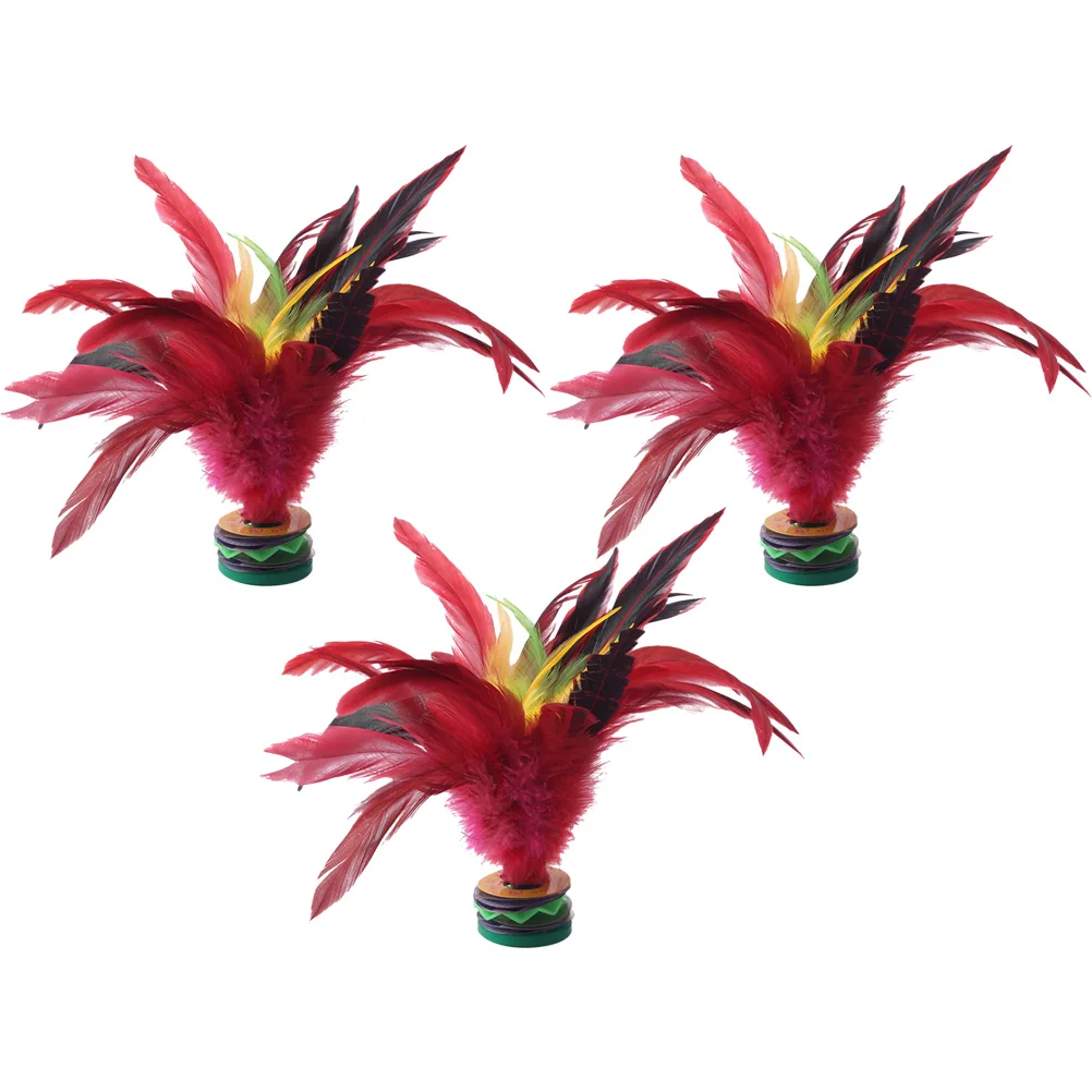 3 قطع لعبة ركلة الريشة للأطفال لعبة ترفيهية صينية تقليدية في الهواء الطلق لعبة رياضية داخلية ترفيهية للياقة البدنية