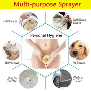 Tragbarer Edelstahl -Bidé WC Sprayer, Bidé Duschhahn, Reinigungskopf, Analhahnwaschanlage, Badzubehör, 4 Stk pro Set 6 Hauptverkauf Analreiniger - №4