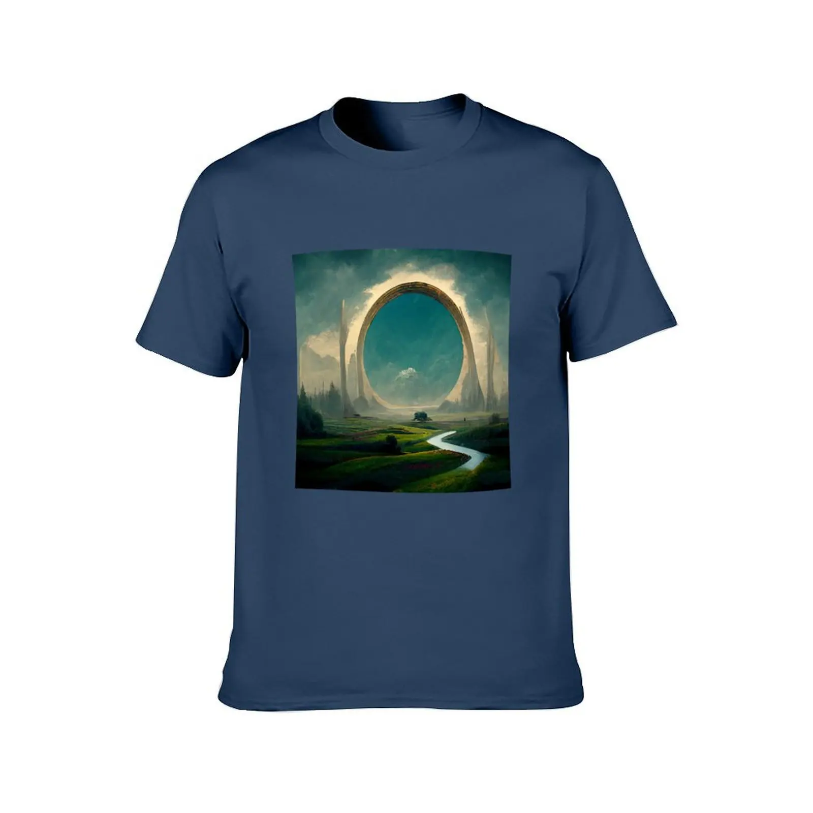 Stargate to Another World T-Shirt aesthetic clothes blue archive anime tshirt mens tall t shirts