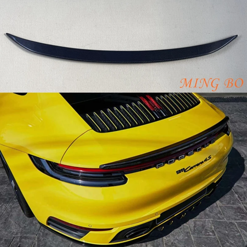 

FOR Porsche Carrera 992 SPOILER Car Styling Carbon Fiber Rear Lip Roof Spoiler Trunk Boot Wing 2018 - 2022 Year