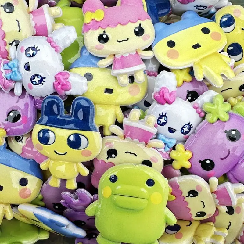 45mm Cartoon Tamagotchi double-sided printed hollow beads, phone bag chain DIY handmade jewelry materials view 5