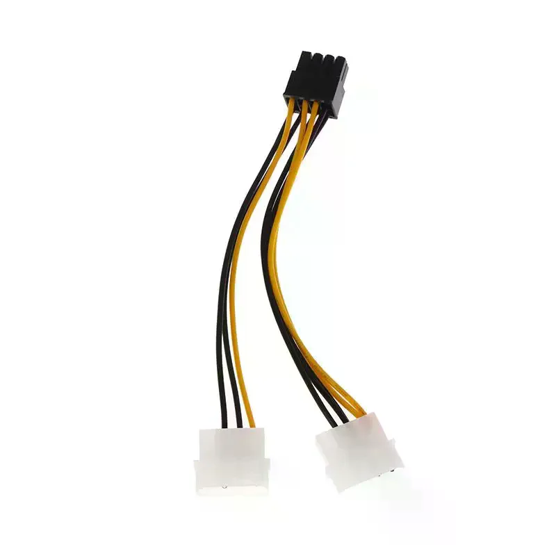 1/2/5Pcs 8 Pin Graphics Card Male To Dual 4 Pin Female Video Card Power Cord Mainboard Power Extension Adapter Cable