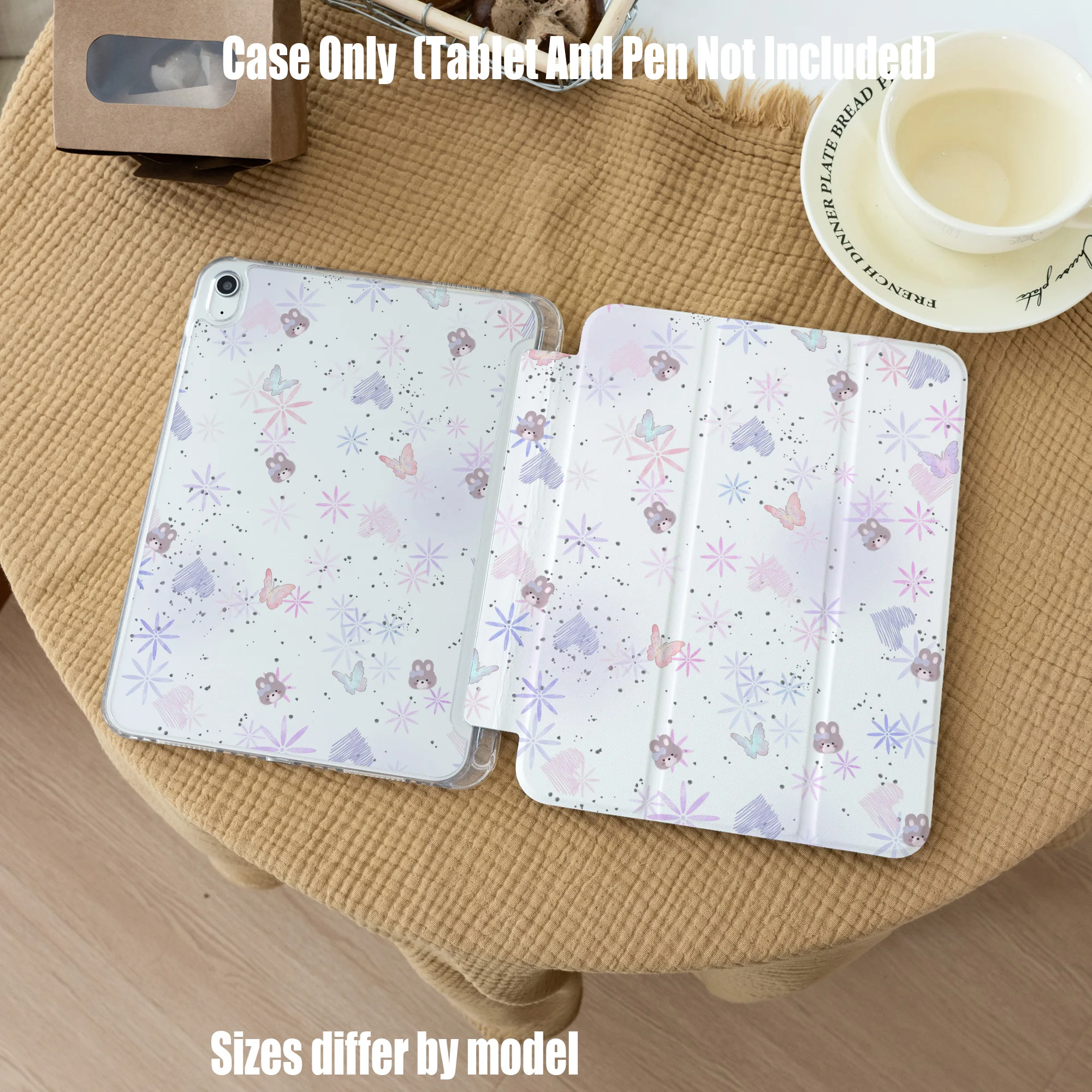 

Стильный чехол для Apple iPad 10.9, 10.2 дюйма, Air7 Pro 11, Mini, мягкий чехол с полной защитой и элегантными цветами, подходит для всех моделей iPad