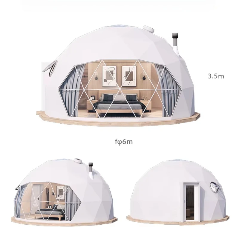 Spherical Resort Dome House Luxury PVC Geodesic Dome for Park Hotel Accommodation and Nature Botanical Garden Tour Work