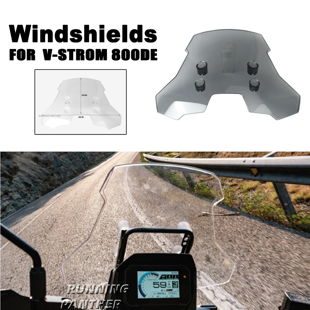 Windshields Windscreen Wind Shield Tall High Screen Deflector Fairings Protector FOR SUZUKI V-STROM 800DE 2023 2024