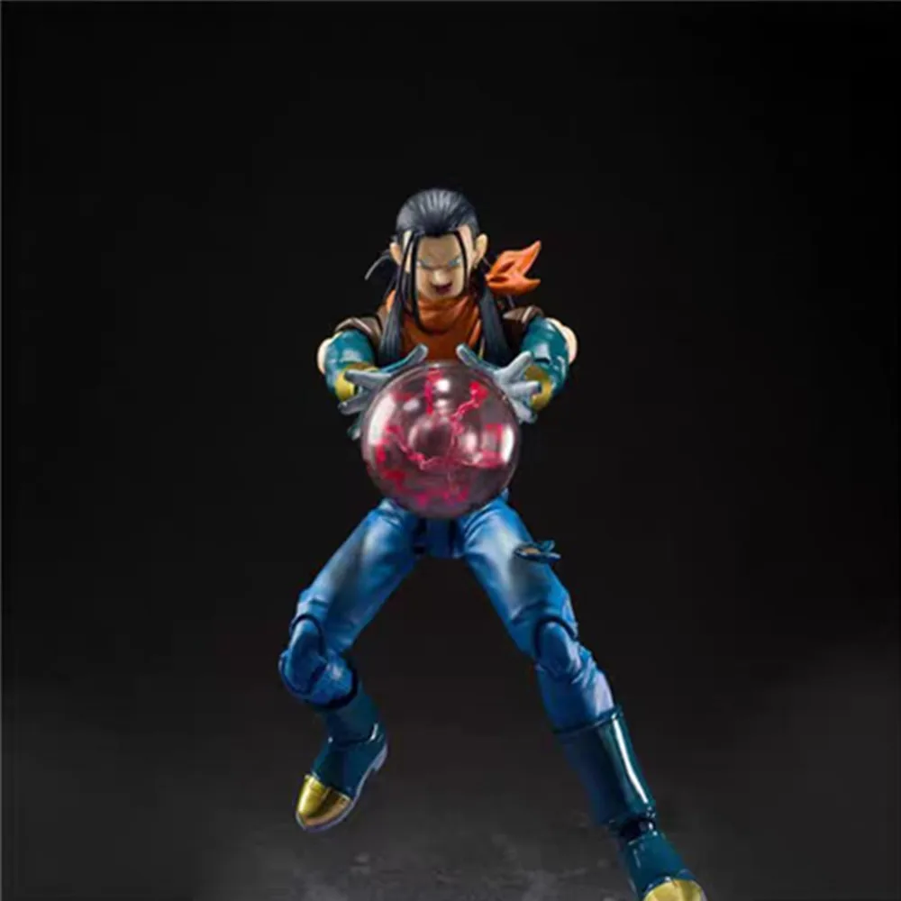 BANDAI Original S.H.Figuarts Dragon Ball GT Super 17 PVC 15.5 ซม.อะนิเมะ Action Figures Collection ของเล่นของแท้ Hobby