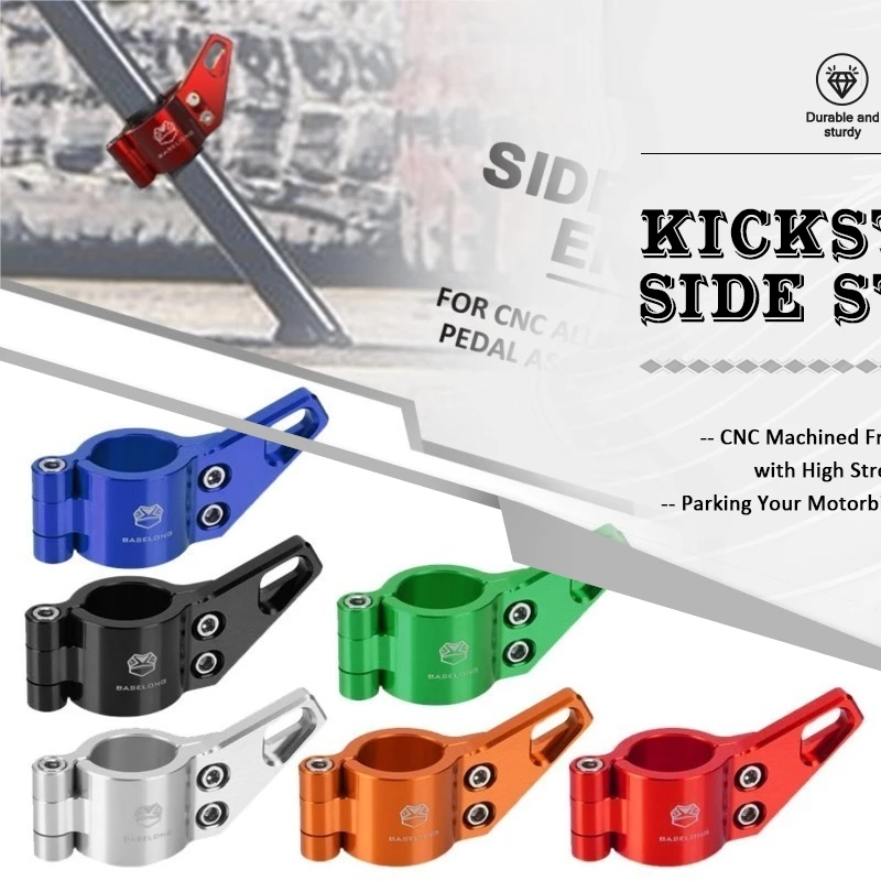 

Kickstand Side Stand Extension Foot Pedal Assistant Tool Support For Kawasaki KLR650 Traveler Adv KX60 KX80 KX450 KX250X KX250XC