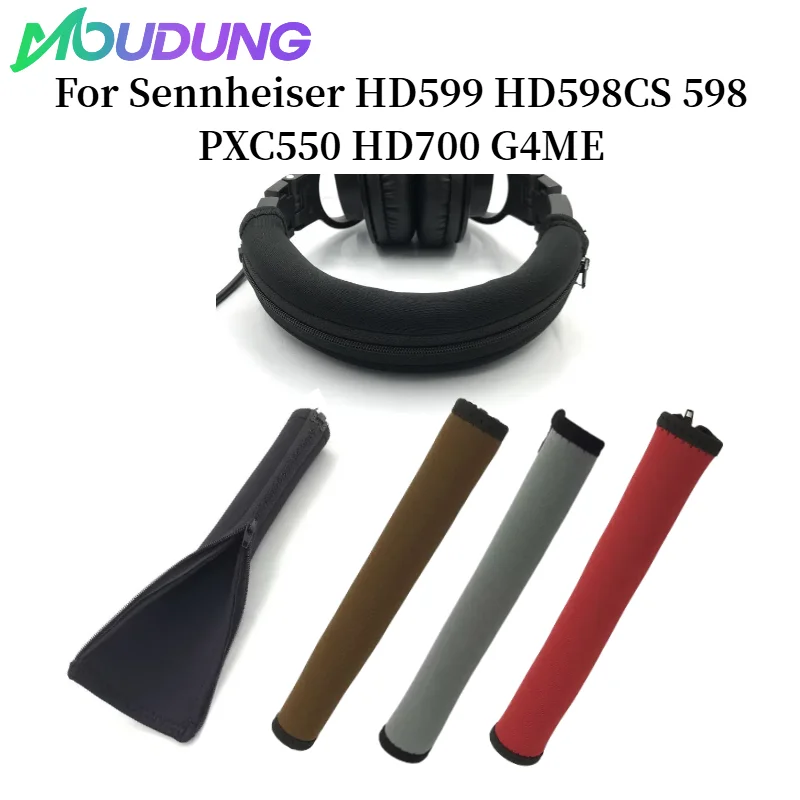 Faixa de cabeça para sennheiser hd599 hd598cs 598 pxc550 hd700 g4me protetor de fone de ouvido com zíper acessórios de malha