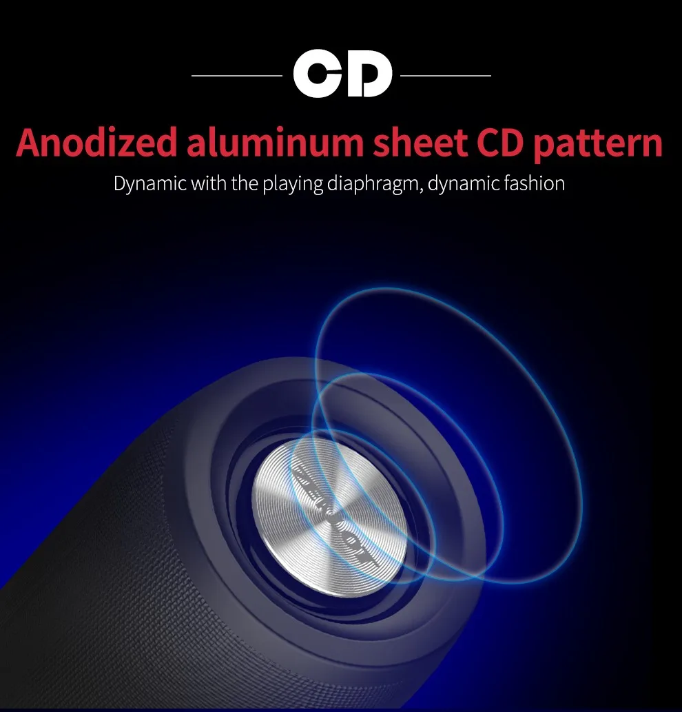 ZEALOT S32บลูทูธลำโพงเบสไร้สายแบบพกพา HIFI สเตอริโอเสียงกันน้ำกล่องสเตอริโอกลางแจ้งลำโพง Music Centre