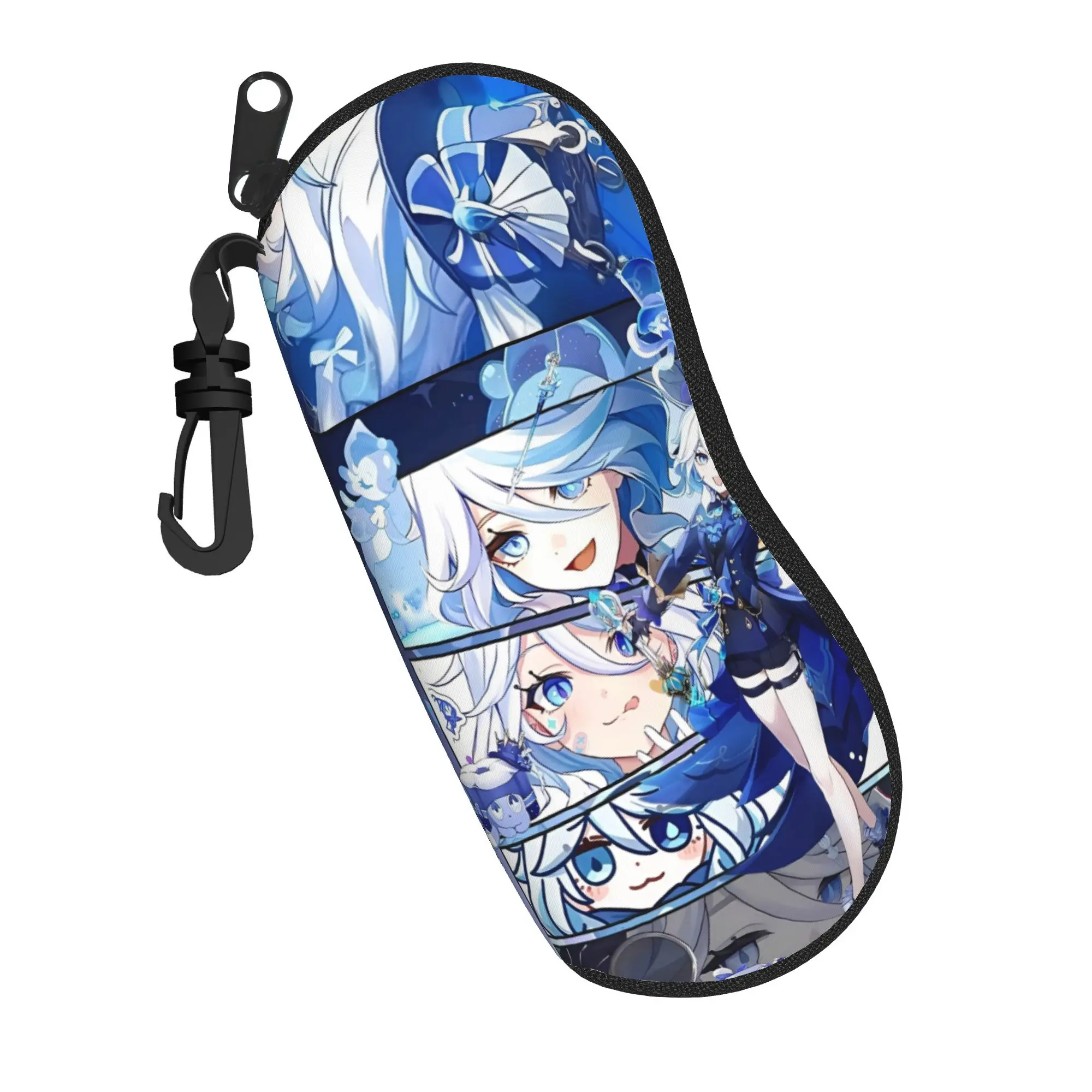 genshin impact game Glasses Case Gifts For Girl Boy  Zipper  Eyewear Storage Box Cute Glasses Box