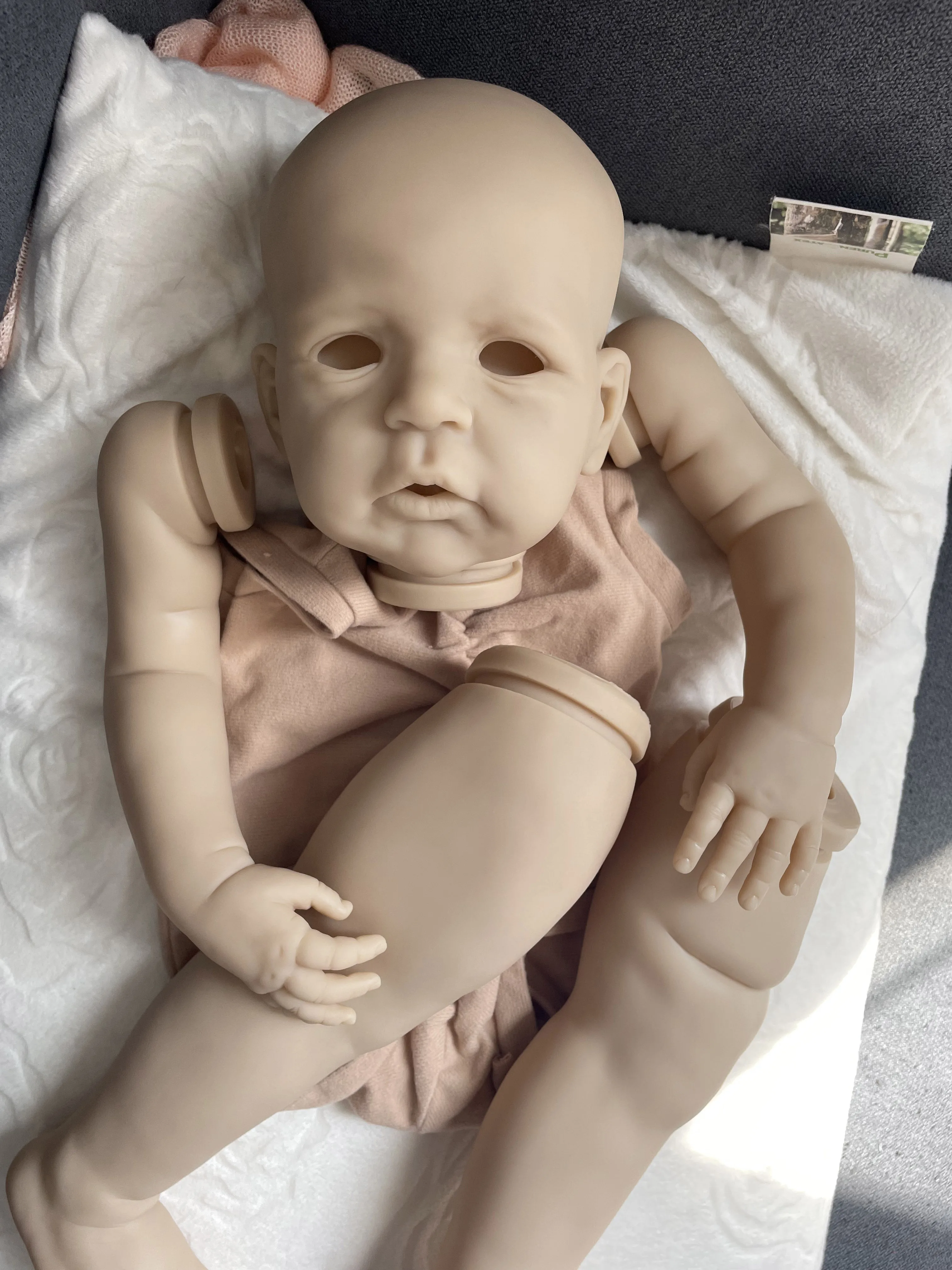 Sandie Reborn Doll Kit 24'' Un painted Blank Kit/Already Painted Kits Soft Touch Fresh Color DIY Doll Parts with Cloth Body