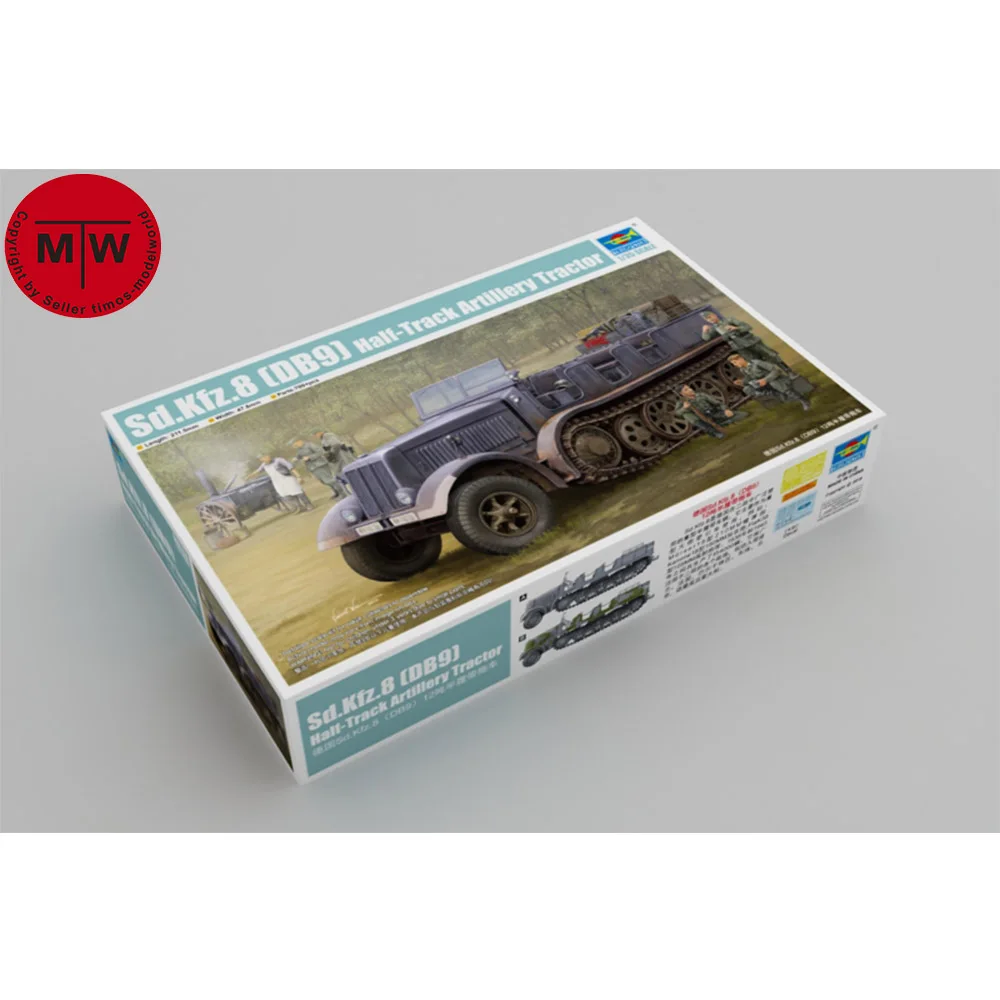 

Trumpeter 09538 1/35 Scale German Sd.Kfz.8 DB9 Half-Track Artillery Tractor Military Plastic Assembly Model Kits