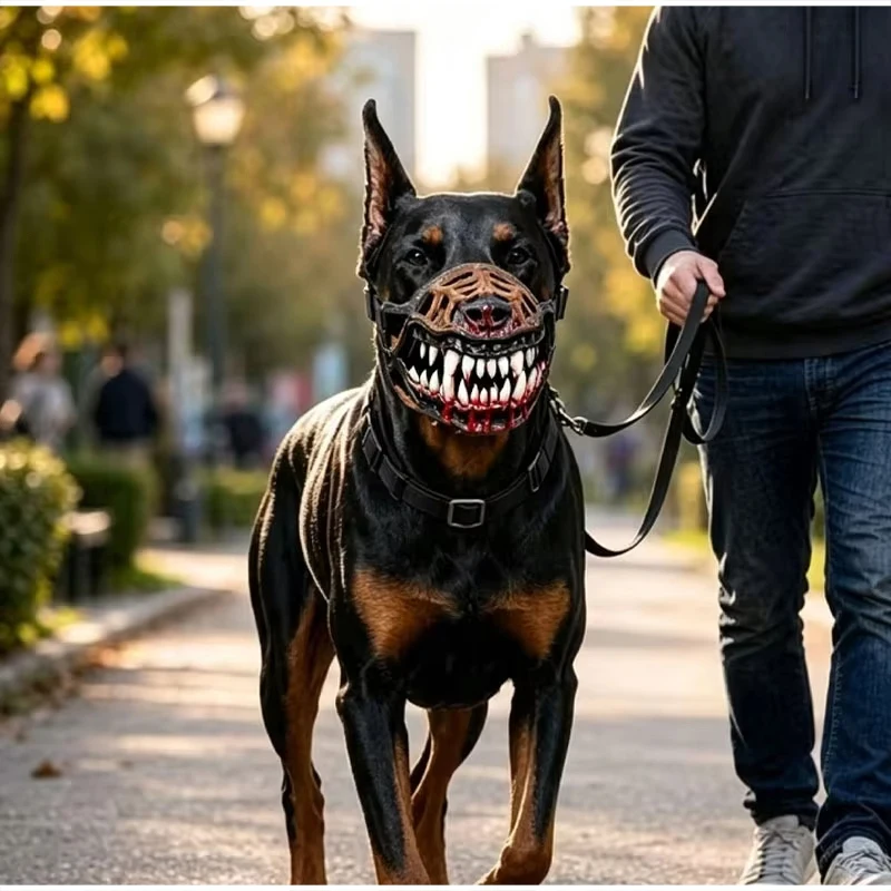 Hundemaulkorb-Maske Halloween Cosplay Haustier-Mundschutz Lustiger Kreativer Tier-Mundschutz Dekoratives Accessoire für Kleine, Mittlere und Große Hunde – Detail 14