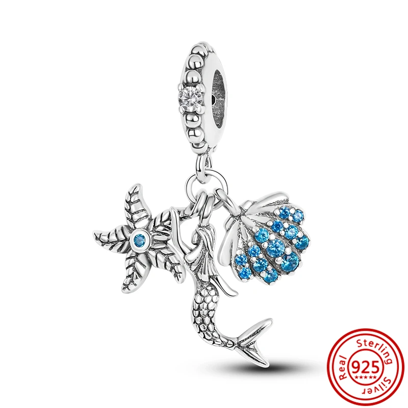 2026 Heißer Verkauf Charms Perle 925 Sterling Silber Blauer Schmetterling Leuchtender Glühwürmchen-Anhänger Passend für Armreif Armband Halskette DIY Schmuck – Detail 3