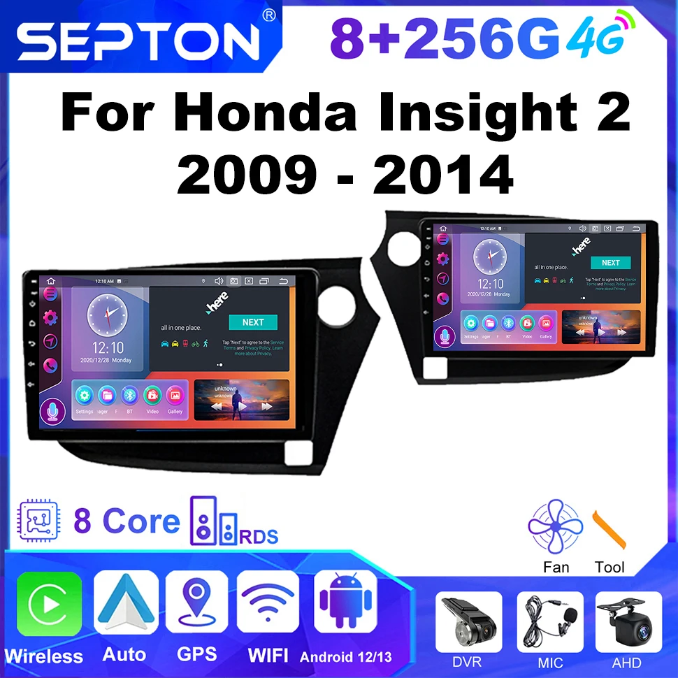 

SEPTON Android Carplay Multimedia Player For Honda Insight 2 2009 - 2014 Car Radio 2Din Navigation GPS 4G 8core WIFI Head Unit