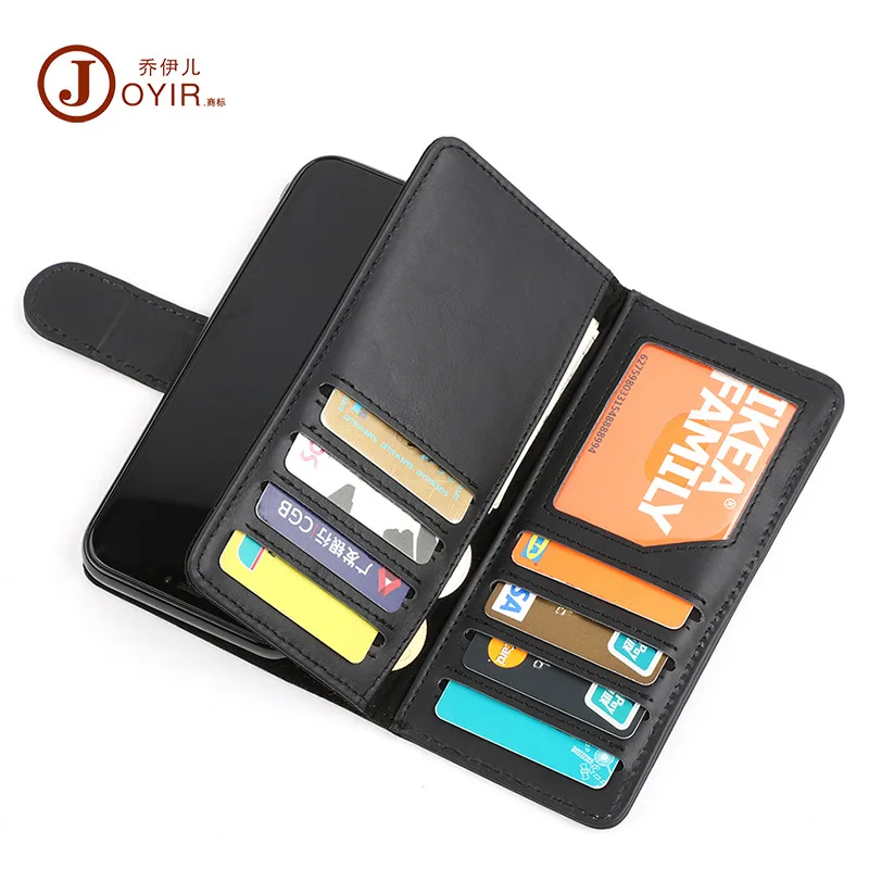 Multifunktionale Leder Telefon Tasche für Iphone11 Pro Max Telefon Fall Mehrere Card Slots Handy Leder Fall