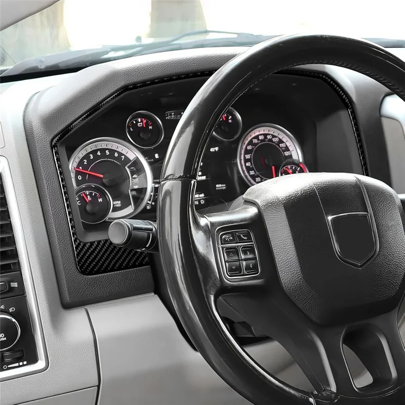 

Trim Sticker Dashboard Instrument Meter Frame Carbon Fiber For Dodge Ram 1500 2013-2018 Interior Accessories LHD