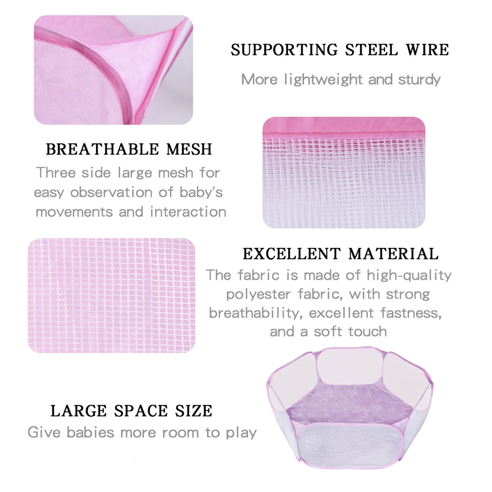 Tenda da gioco per bambini con sei veli Tenda da gioco per interni Comoda piscina pieghevole con palline oceaniche Recinzione per animali Piscina da gioco per riprese Casa dei giocattoli