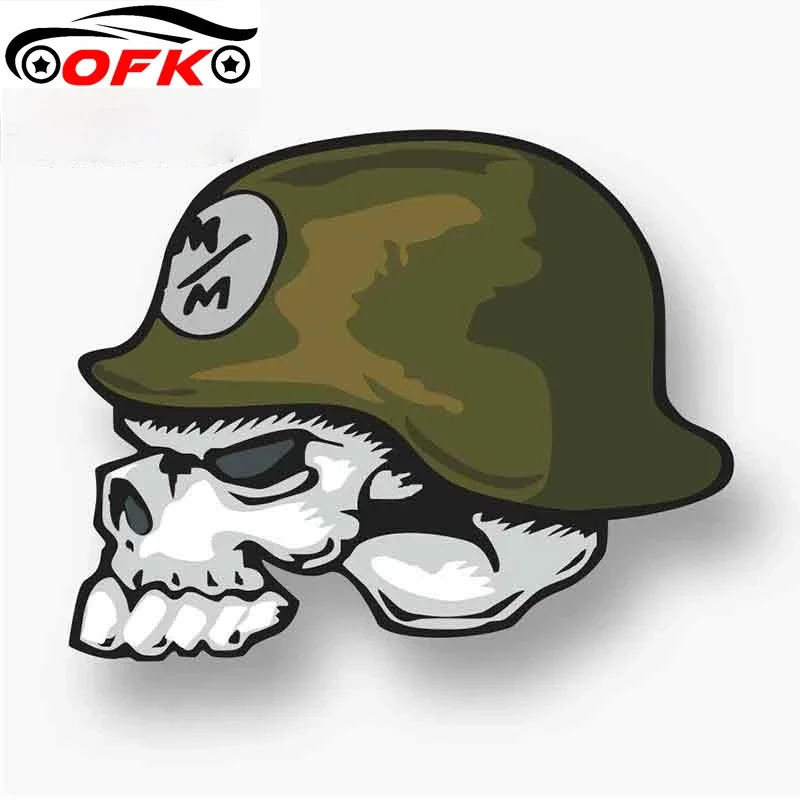 Classic for Metal Mulisha Skull Helmet Logo Oem Car Stickers Vinyl JDM Bumper Trunk Scratch-proof Camper Decal13cm X 11cm