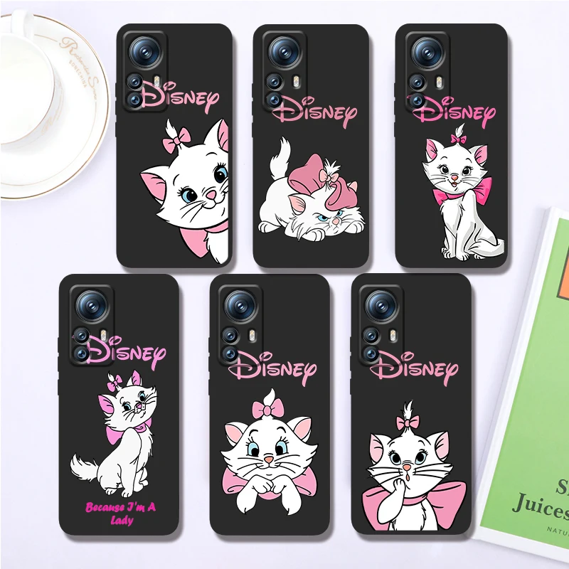 

Disney Marie Pink Bow For Xiaomi Mi 13T 13 12T 12 11T 11i 11 A3 10T 10 9 Pro Lite Ultra 5G Black TPU Phone Case