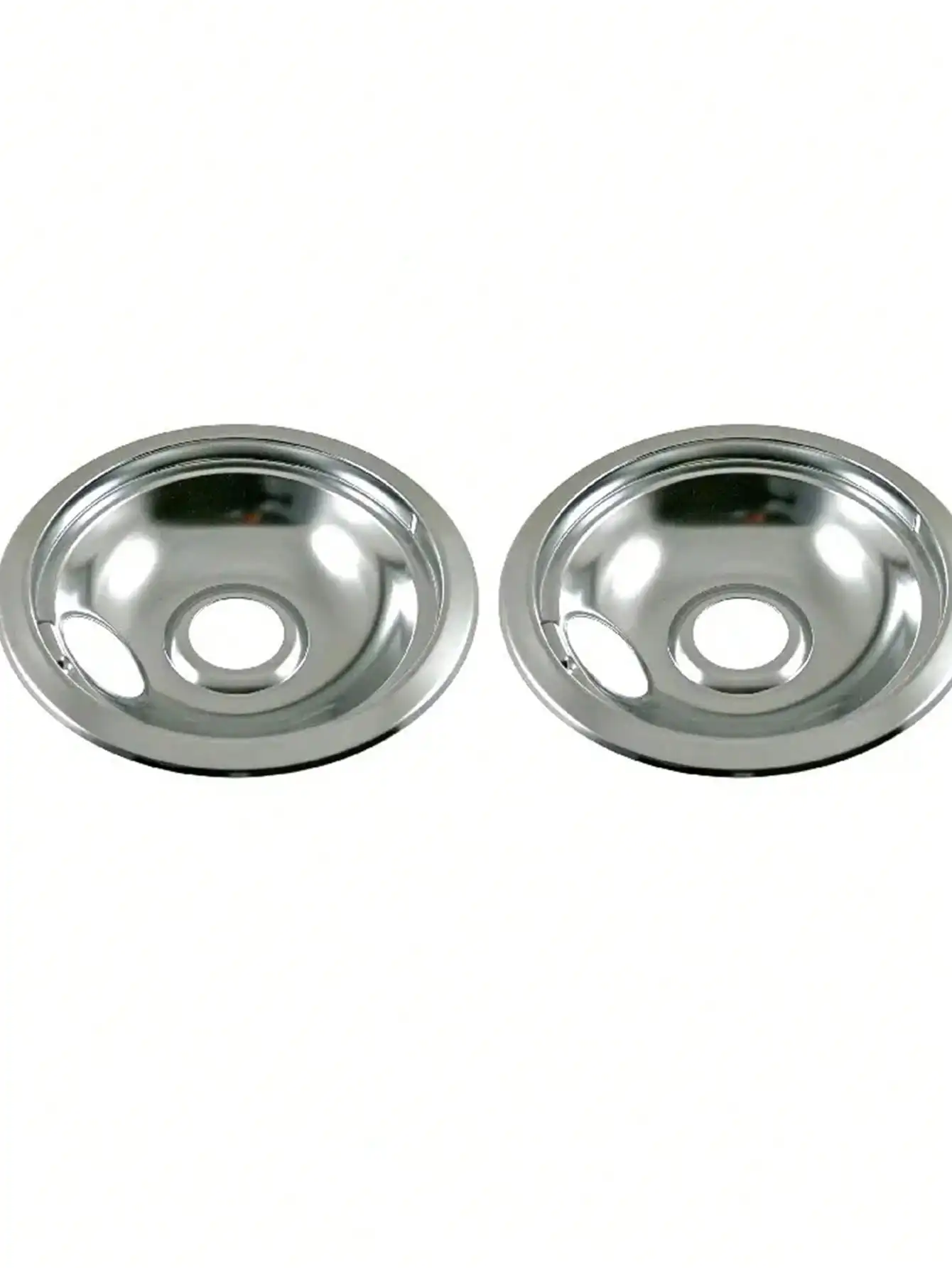 Conjunto de 1 unidade de bandejas coletoras de pingos, perfeitamente compatível com fogões elétricos Frigidaire e Kenmore, com acabamento cromado.
