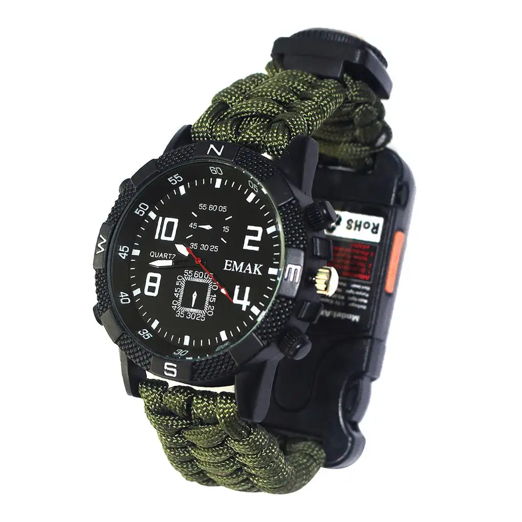 Survival Watch Camping Tools Hiking Equipment Rechargeable Multipurpose