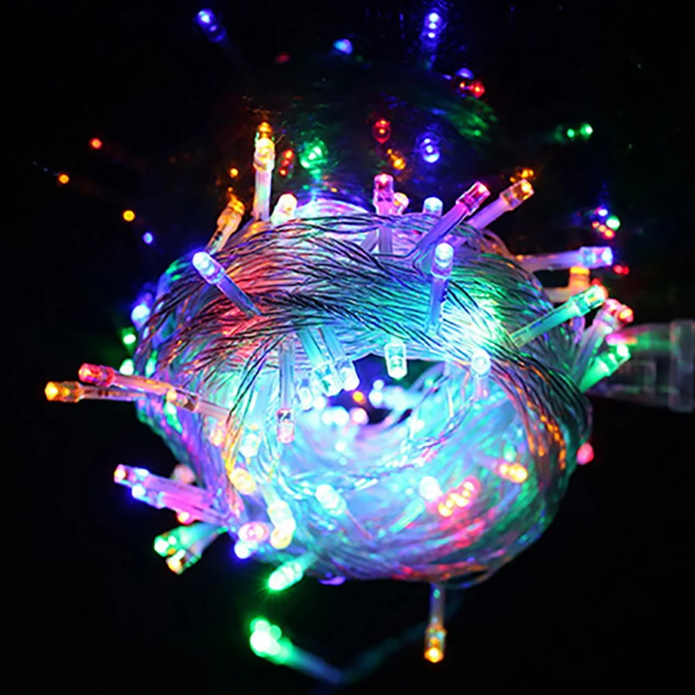 220V 10 Meter 100 Light String LED Colorful Lights String Lights EU Plug