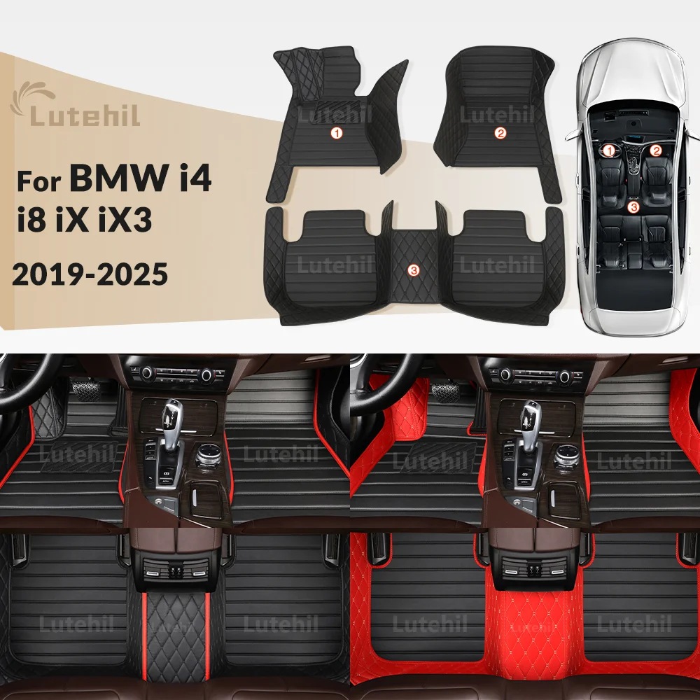 

Для BMW i4 i8 iX iX3 2019-2025 24 23 22 21 автомобильный напольный коврик на заказ, автомобильный ковер, аксессуары для интерьера, защитные