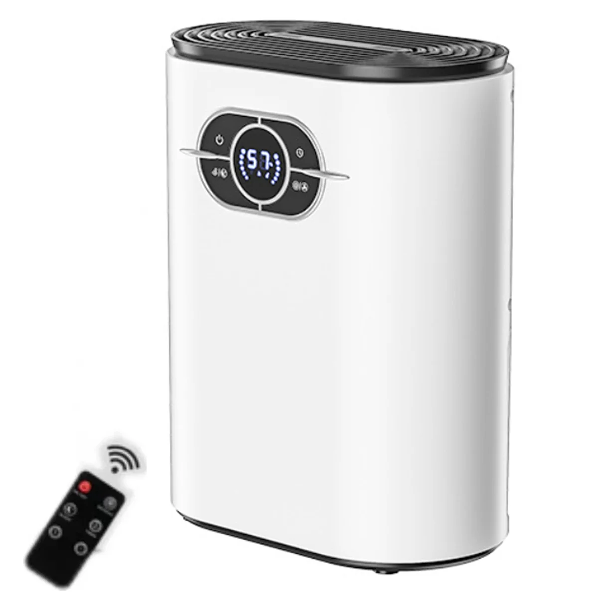 Déshumidificateur 1200ML, absorbeurs d'humidité, sécheur d'air silencieux, sous-sol, chambre à coucher, salle de bains, prise ue