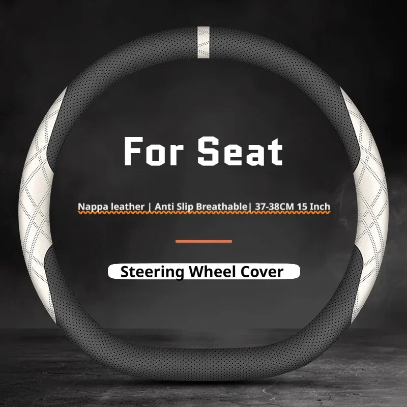 For Seat Cupra Leon Cupra Tavascan Cupra Terramar Cupra Formentor Car Steering Wheel Cover Non-Slip Car Interior Accessories