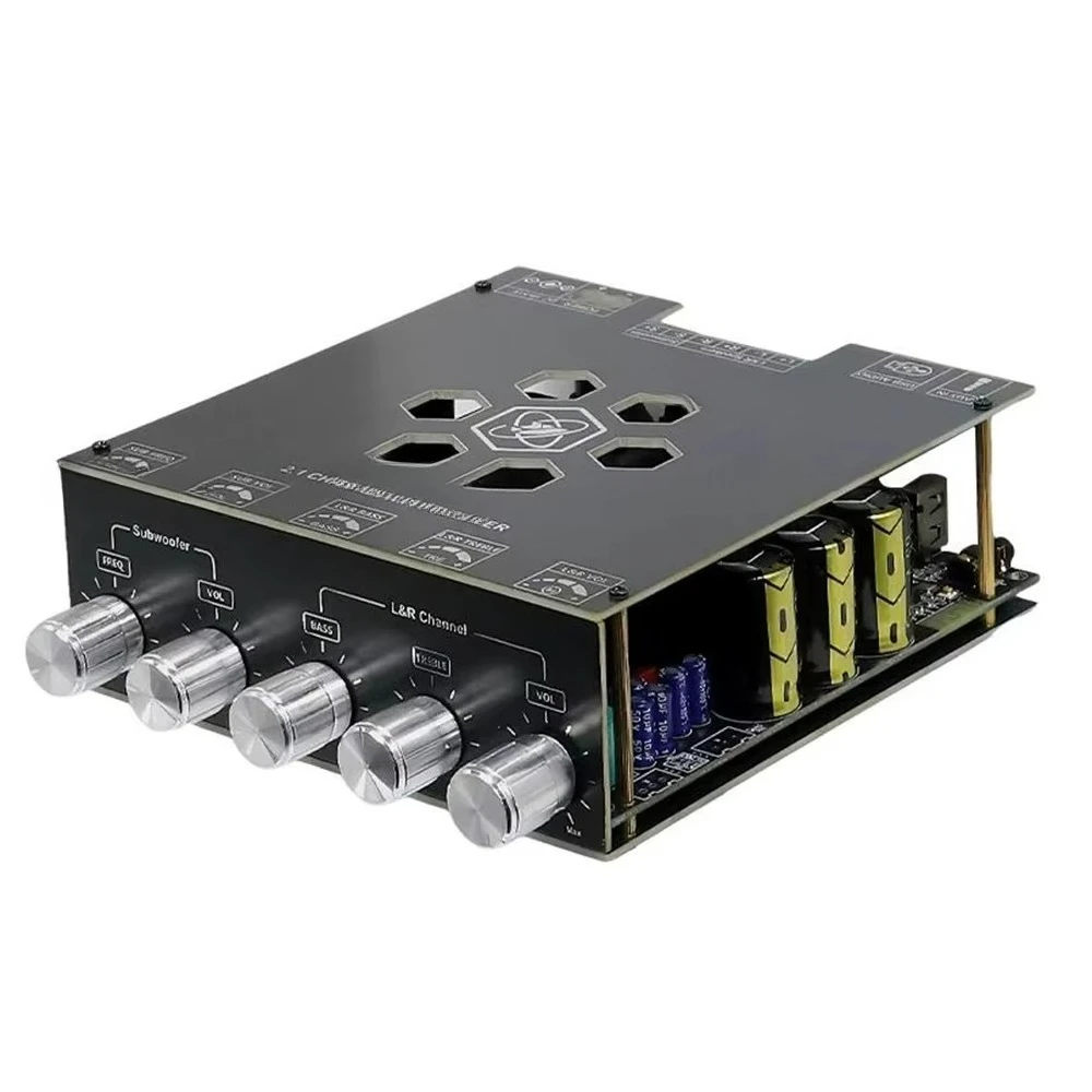 High-power digital amplifier board, 2-channel subwoofer, 300W * 2 + 600W, imported chips