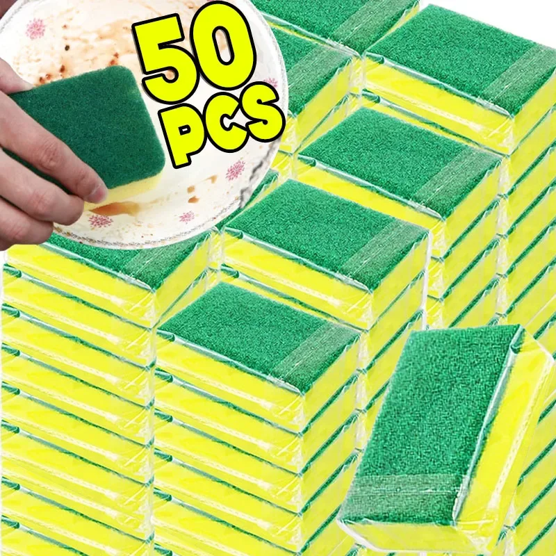 

Magic Cleaning Sponges Double-sided Highly Absorbent Dishwashing Clean Sponge Pot Rust Stain Grease Brush Kitchen Cleaner Tools