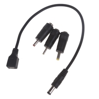5.5x2.1mm to Mini USB Adapter with 3 Adapters 4.0x1.7mm,3.5x1.35mm,2.5x0.7mm