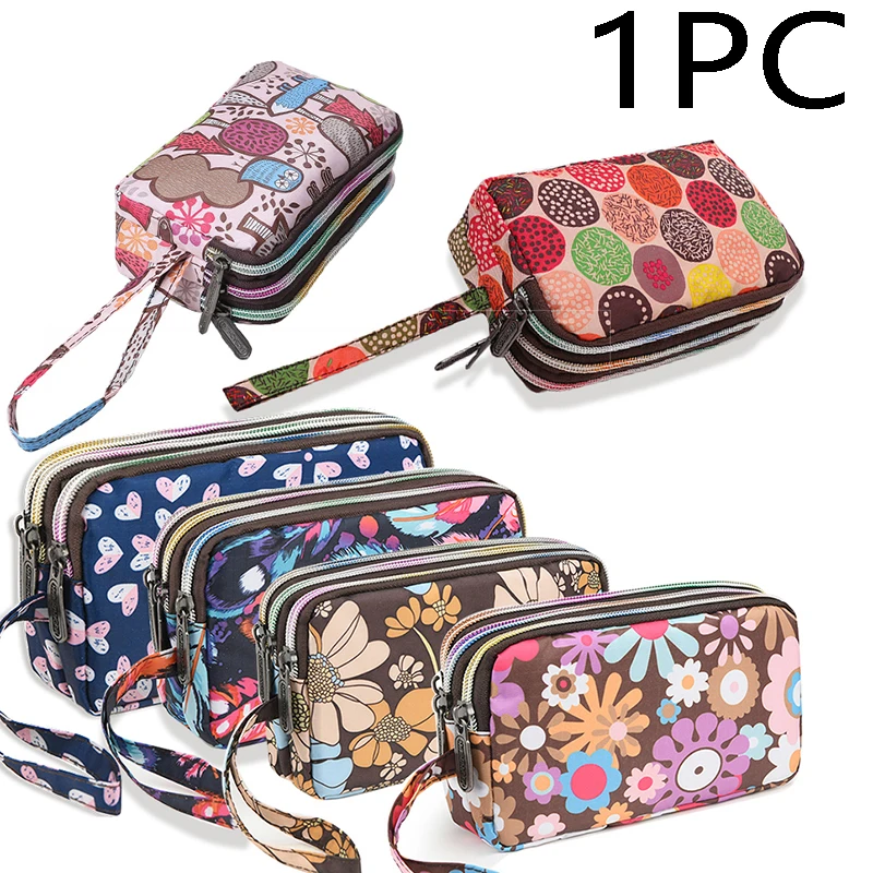 New Nylon Cell Phone Bag Shopping Coin Bag Colorful Printed Tote Handbag Carrying Bag