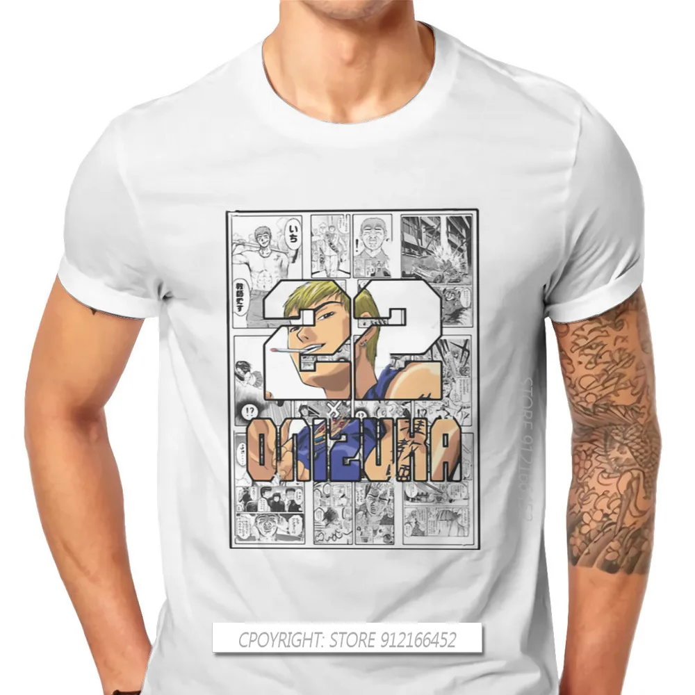 

Great Teacher Onizuka GTO Eikichi Azusa Manga Fabric TShirt Eikichi 22 Basic T-Shirt Leisure Men New Design Trendy Clothing