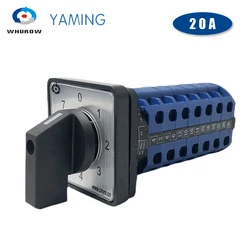 20A Cam Switch LW26-20/7 0-7 Positions Universal Combined Power Supply Voltage Switching 7-Channel Dual-wire Selective Control