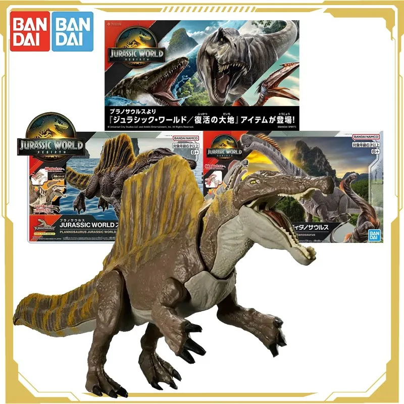 

Bandai Original Plannosaurus Jurassic World Spinosaurus Titanosaurus Anime Figure Collectible Assembly Model Toys Gift Children
